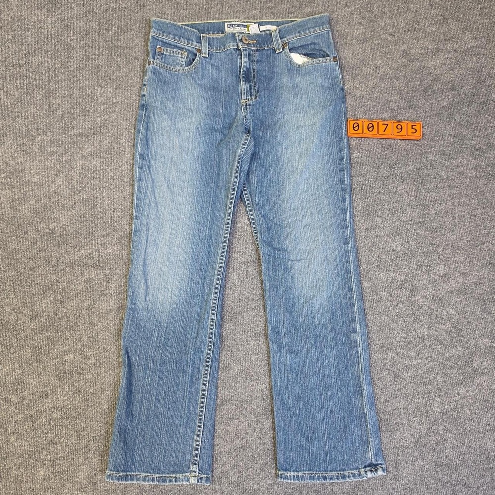 Old Navy low rise straight leg blue cotton stretch jeans size 10